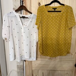 2  blouses, Banana Republic & Ann Taylor factory 100% polyester, Sz Sm